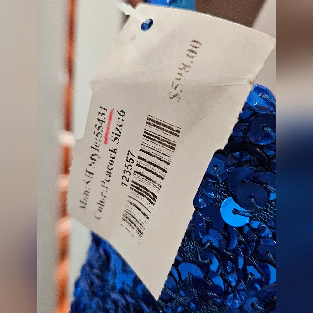 Sherri Hill #55431 Sequin Prom Gown, Size 16 BLACK and Size 6 PEACOCK - Picture 11 of 11